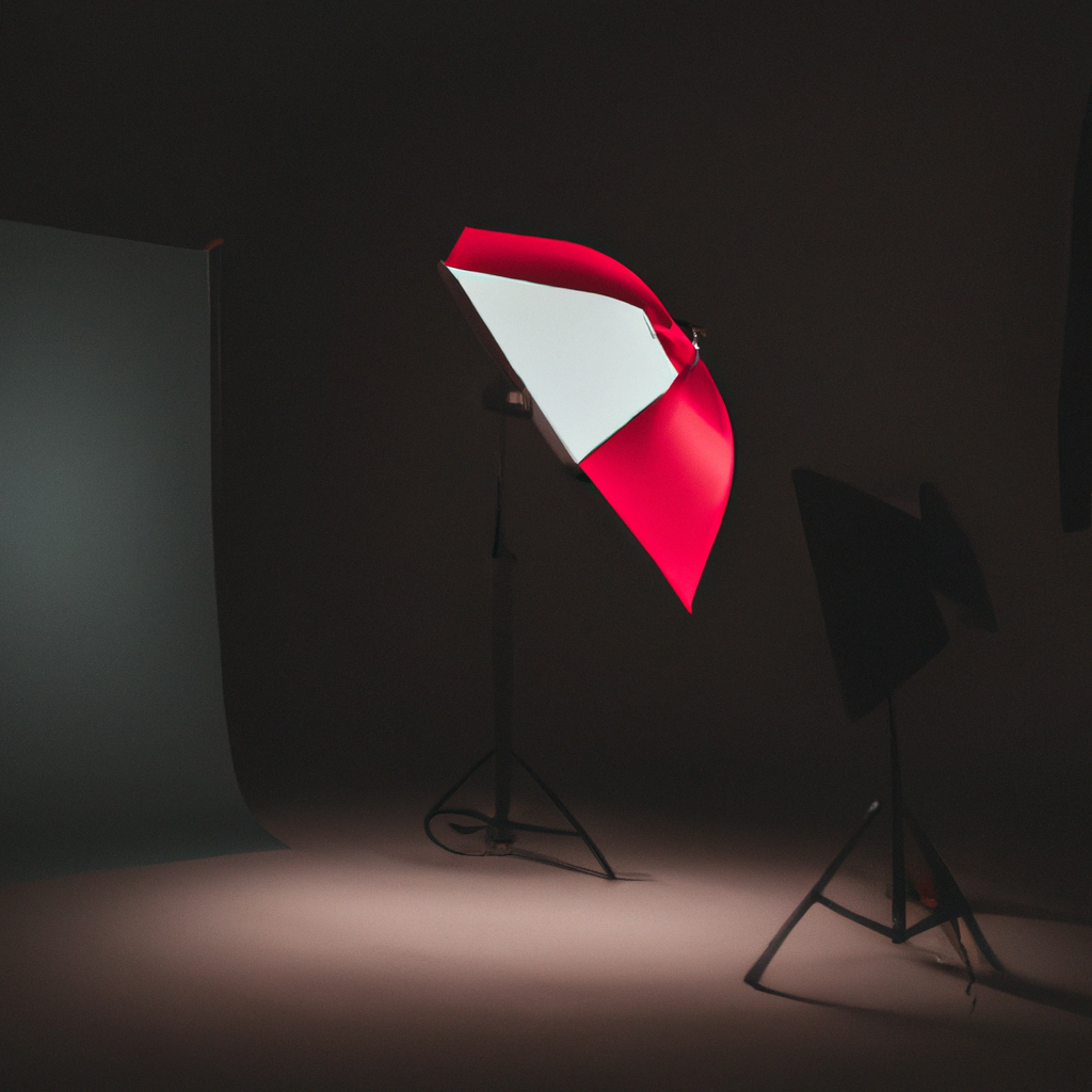 Montaje de softbox con difusor y flag para producto